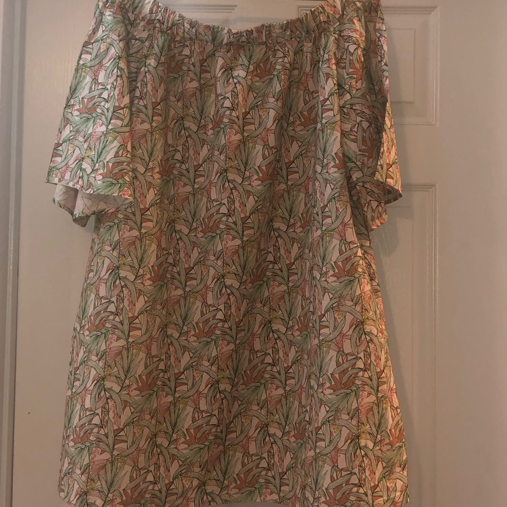 Tropical print dress.